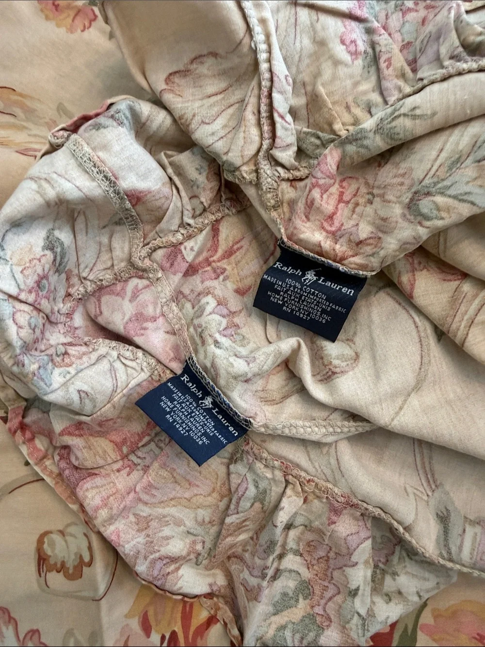 vintage Ralph Lauren Guinevere cotton sateen standard pillowcases set(2)